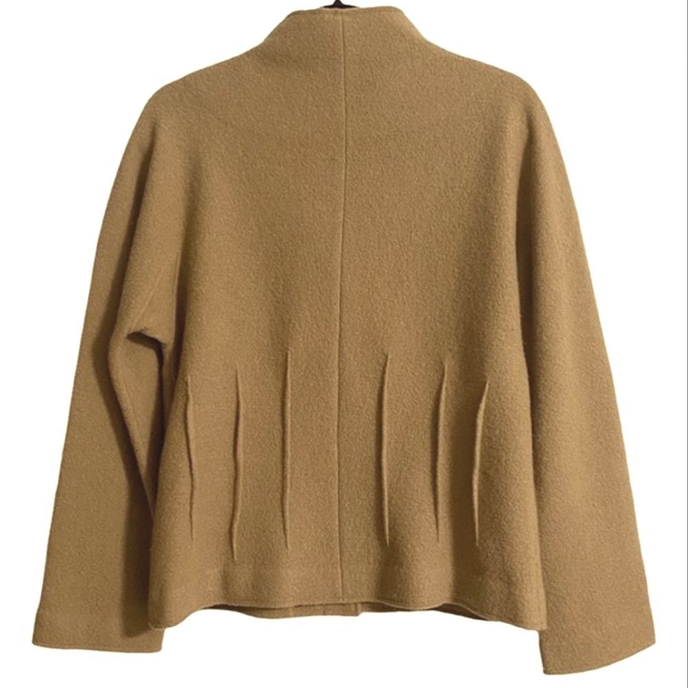 Andrea Jovine Tan  Wool Lightweight Jacket Size L - Picture 2 of 7